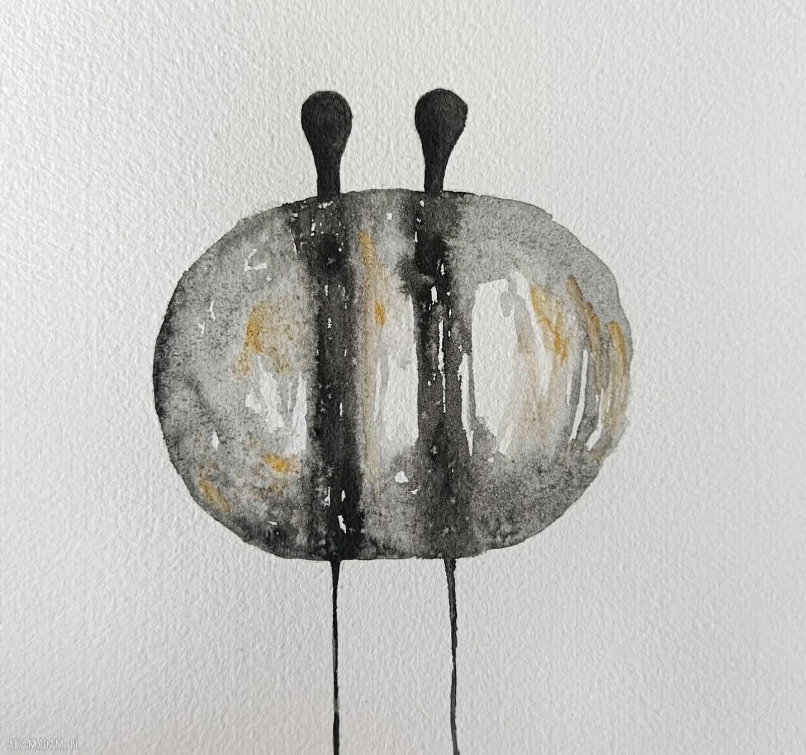 Postacie - dwie akwarele 20x20 cm, sygnowane (komplet)