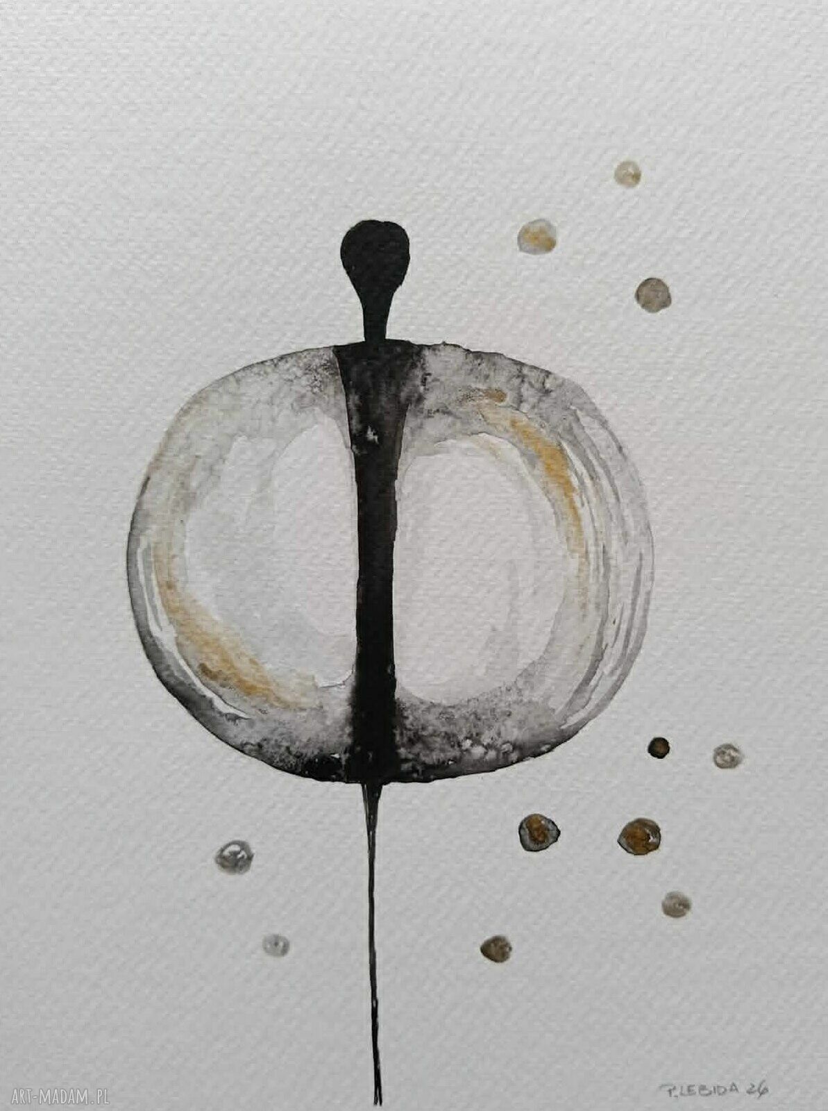 Trzy akwarele „Postacie” 24x18 cm - komplet sygnowanych prac
