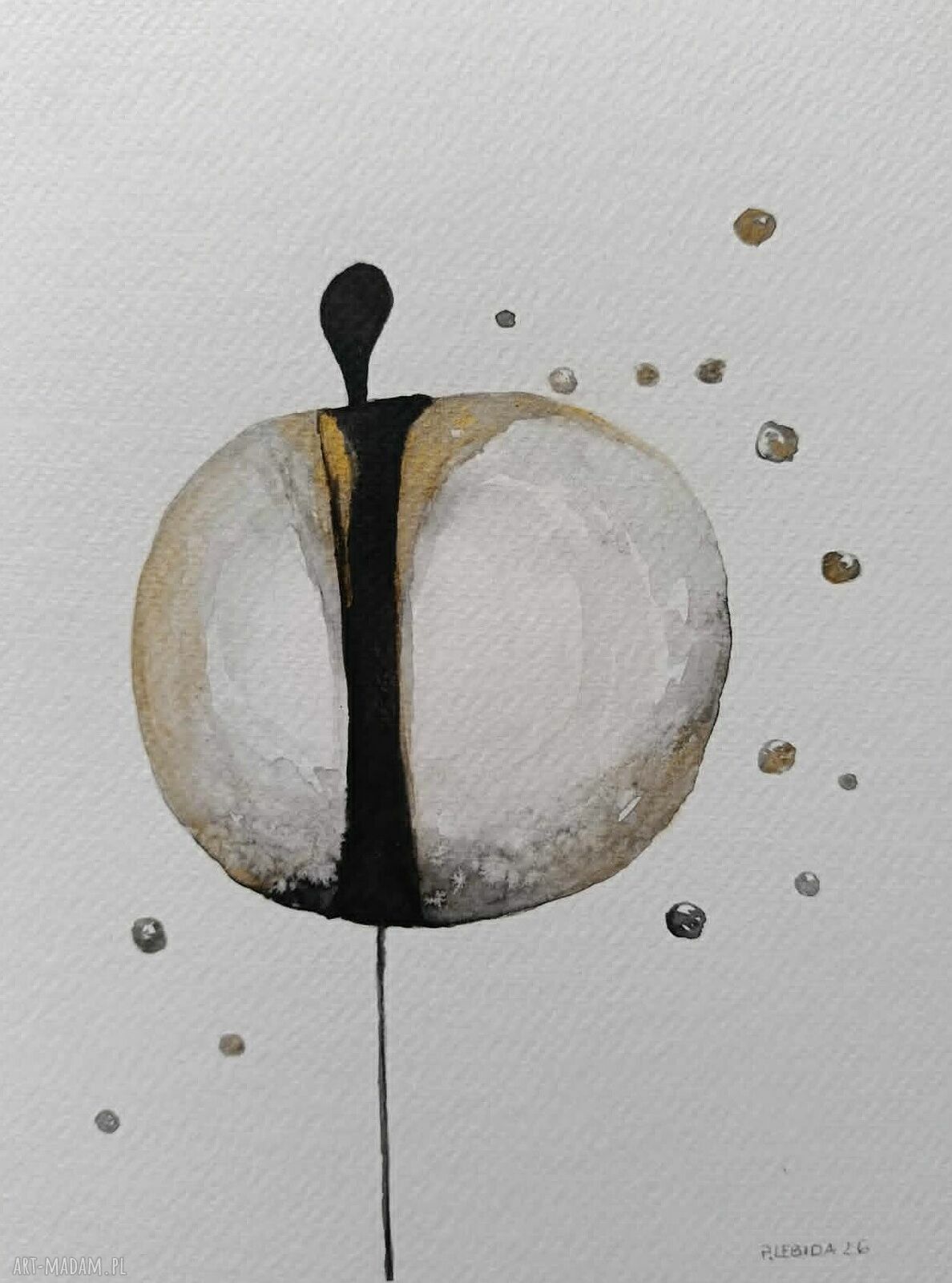 Trzy akwarele „Postacie” 24x18 cm - komplet sygnowanych prac