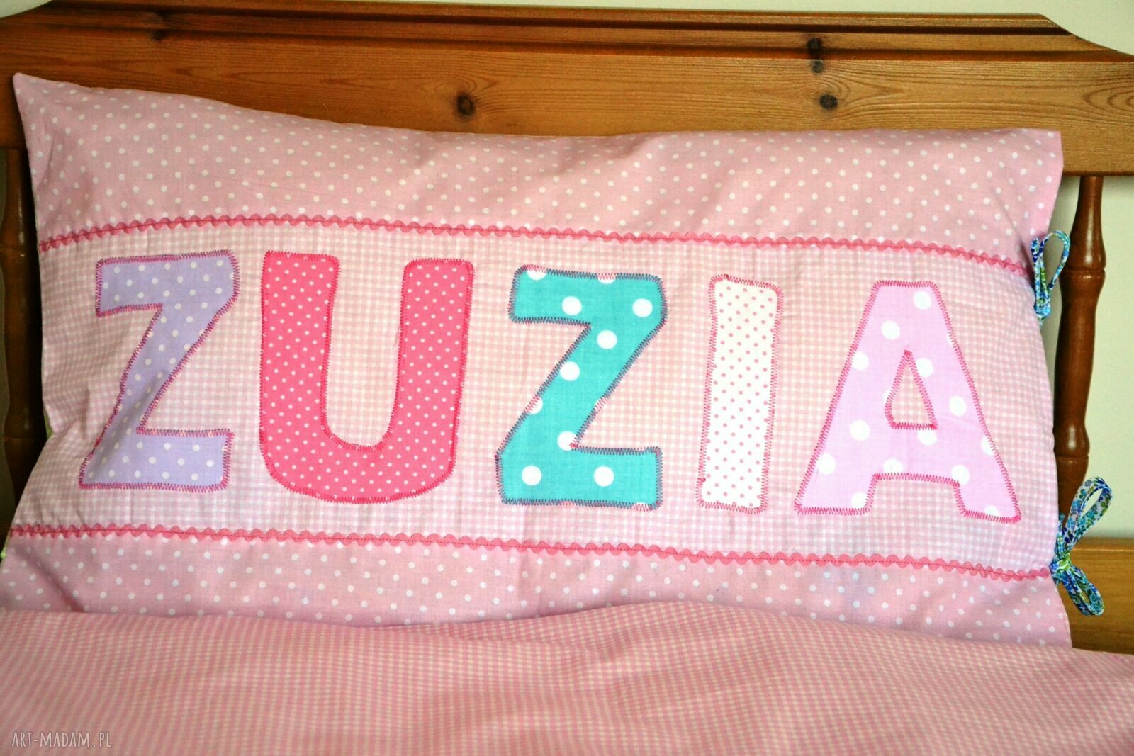 pokoik dziecka: Bawełniana pościel z aplikacjami i mieniem, na zamówienie Ręcznie robione