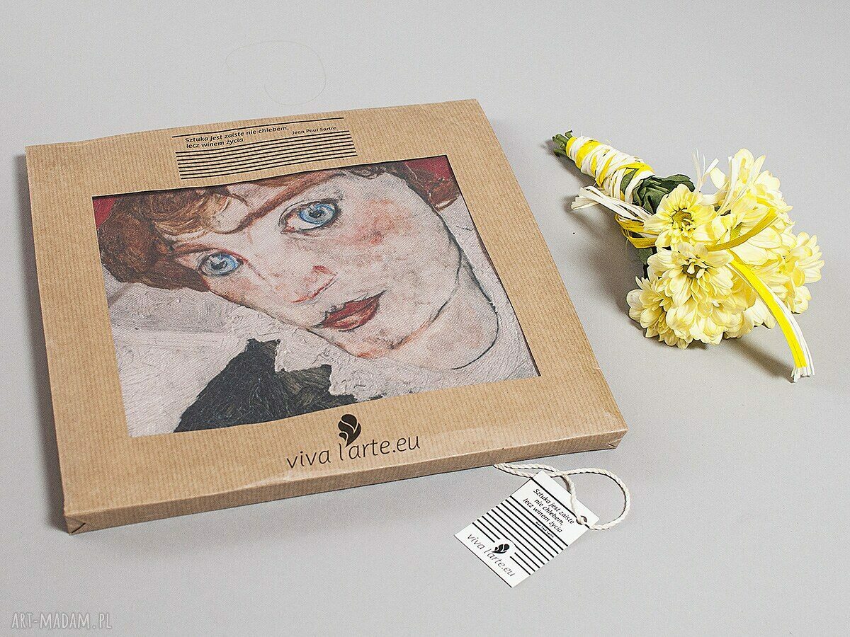 Poszewka na małą poduszkę (jasiek) - Schiele - welur