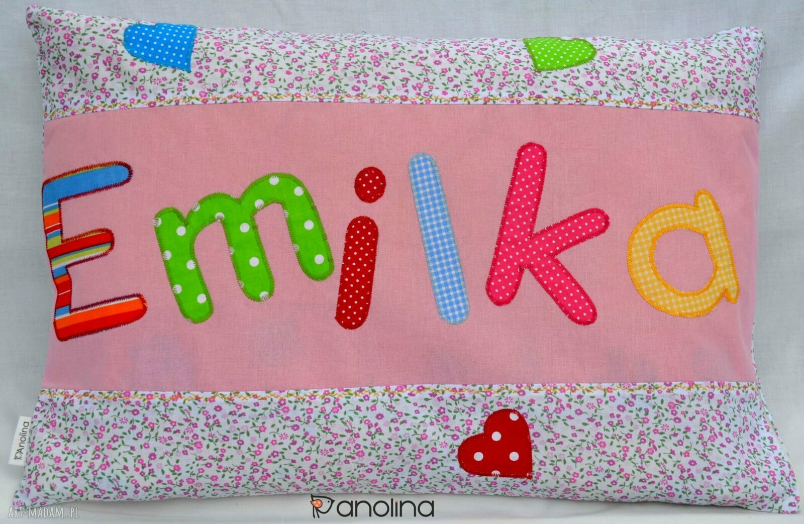 pokoik dziecka: poszewka na poduszeczkę z imieniem Hand Made