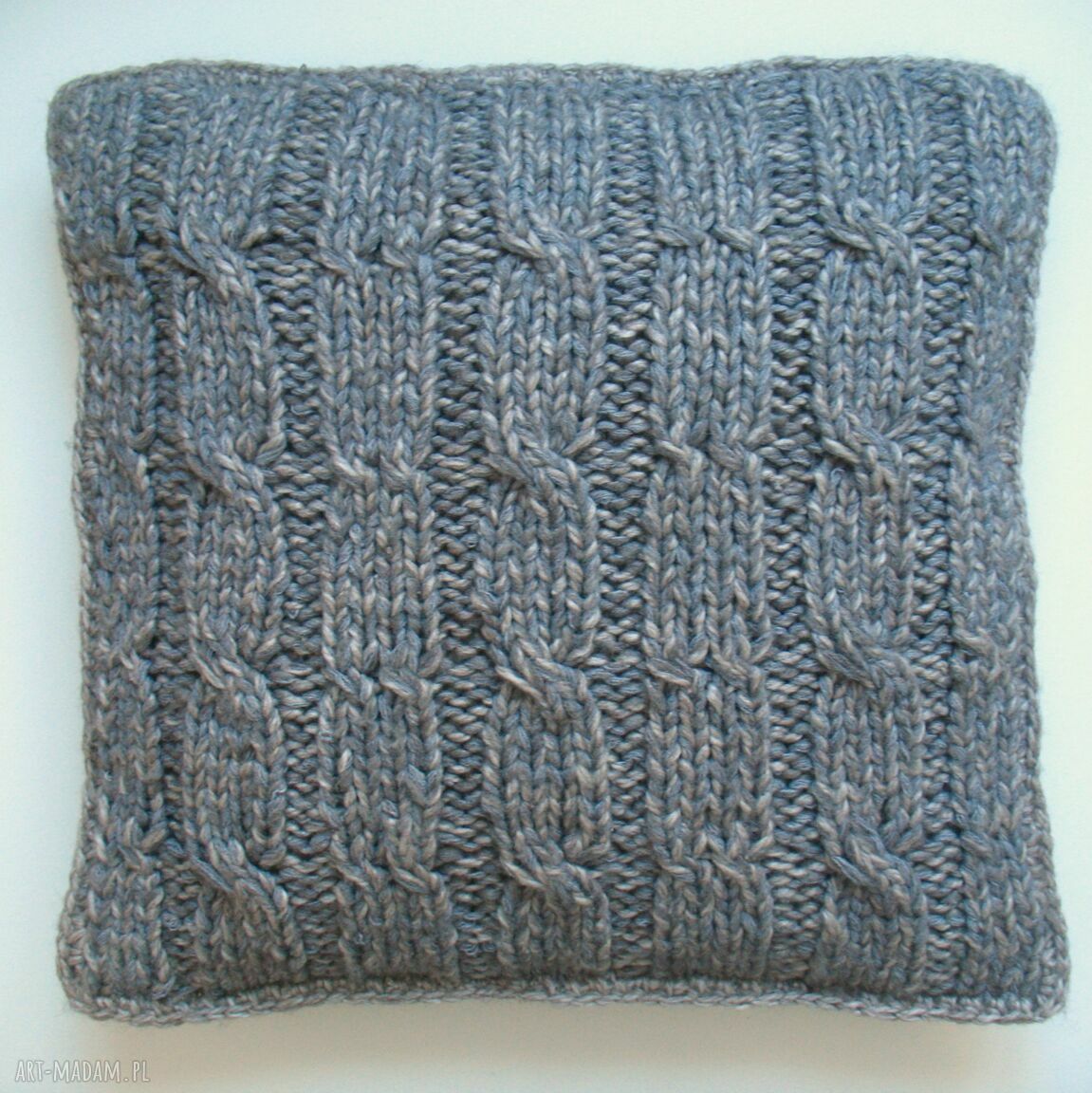 Poszewka poduszkę wełniana dodatki jasiek wykonana