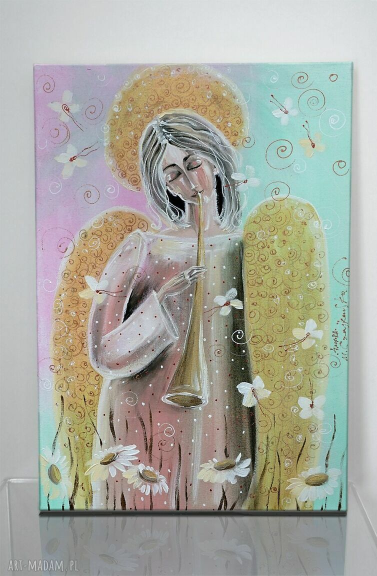 Powiew lata - obraz anioła giclee na płótnie Canvas