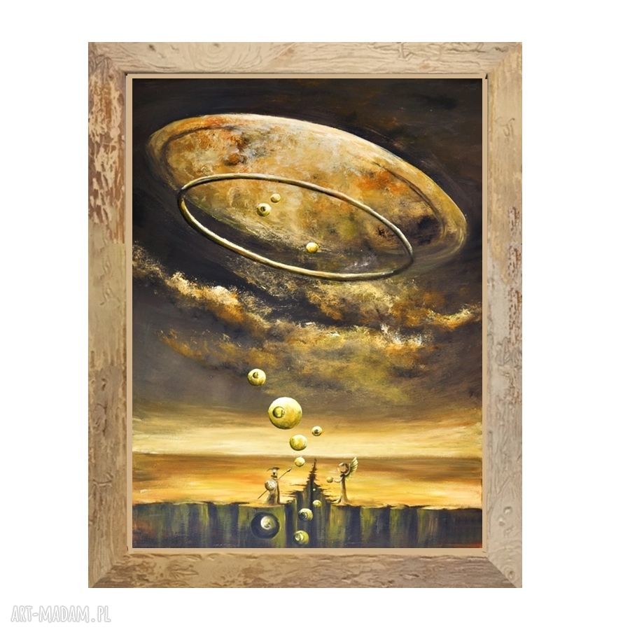 Powitanie - oryginalny obraz ręcznie malowany w stylu surrealizmu (akryl 60x80)