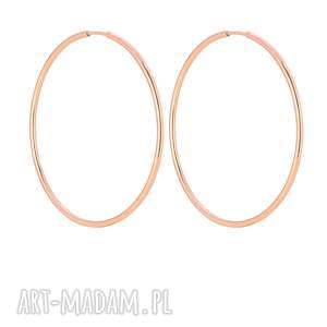 kolczyki duże koła z różowego złota