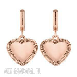 sotho kolczyki z sercami z różowego złota
