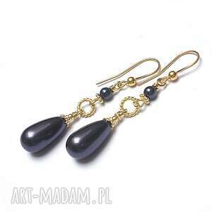 navy pearls - kolczyki katia i krokodyl