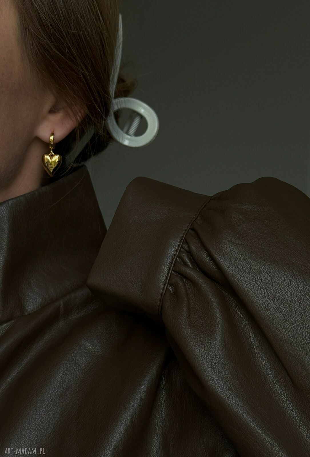 Sotho Złote kolczyki z sercami pozłacane serduszko
