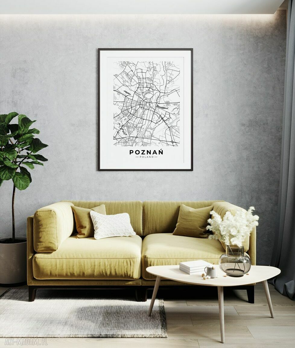 Mapa Poznań - plakat 50x70 cm (B2)
