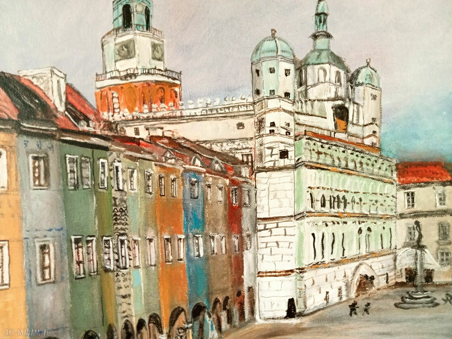 Poznań - obraz akrylowy miasto, architektura i pejzaż 40x40 cm