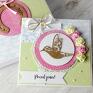 unikatowe scrapbooking kartki kartka na szczęście - z podkową i