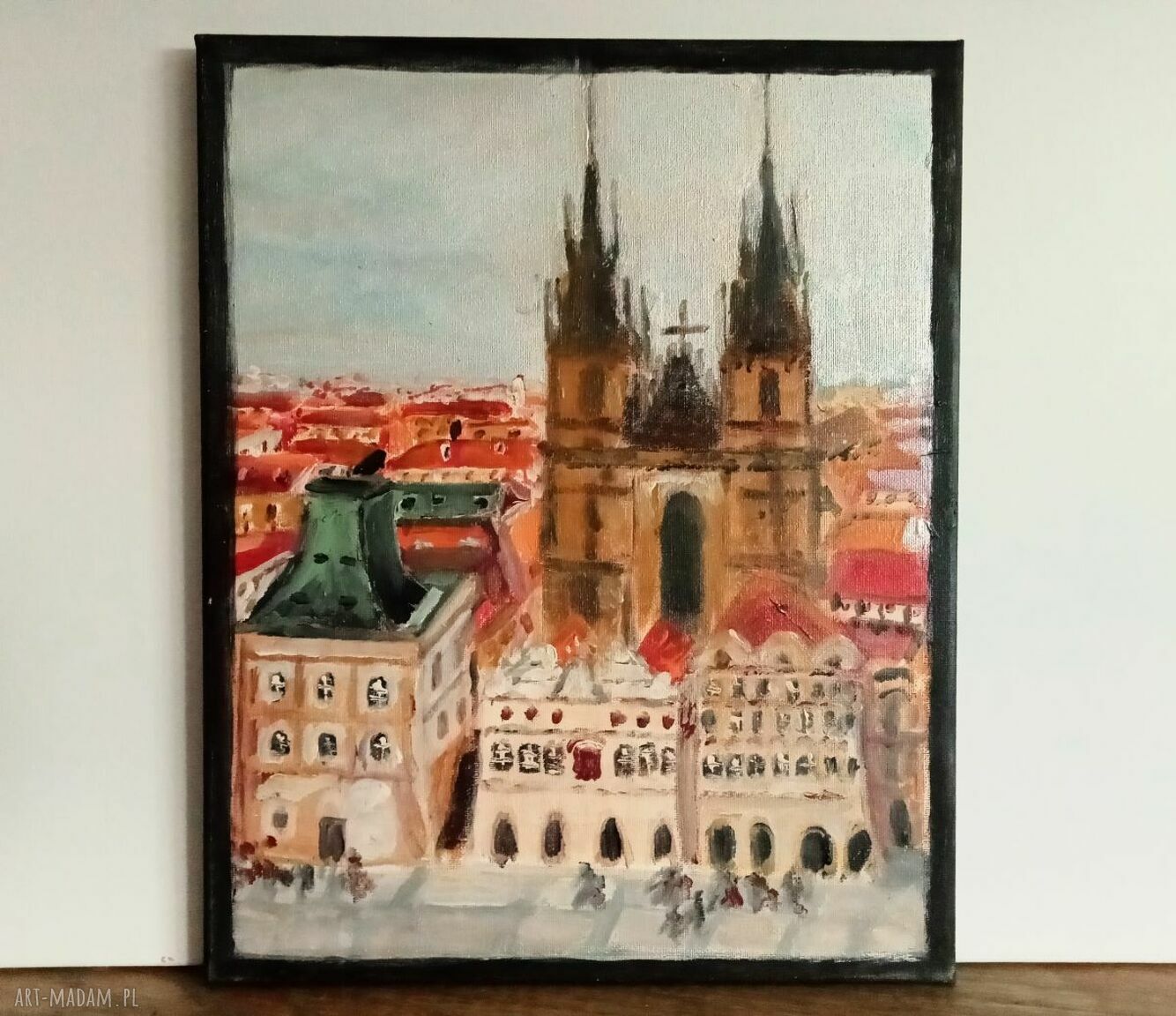 Obraz Praga - ręcznie malowany na blejtramie 30x40 cm