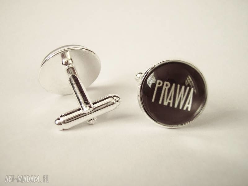 Spinki do mankietów „Prawa - Lewa” - srebrne handmade