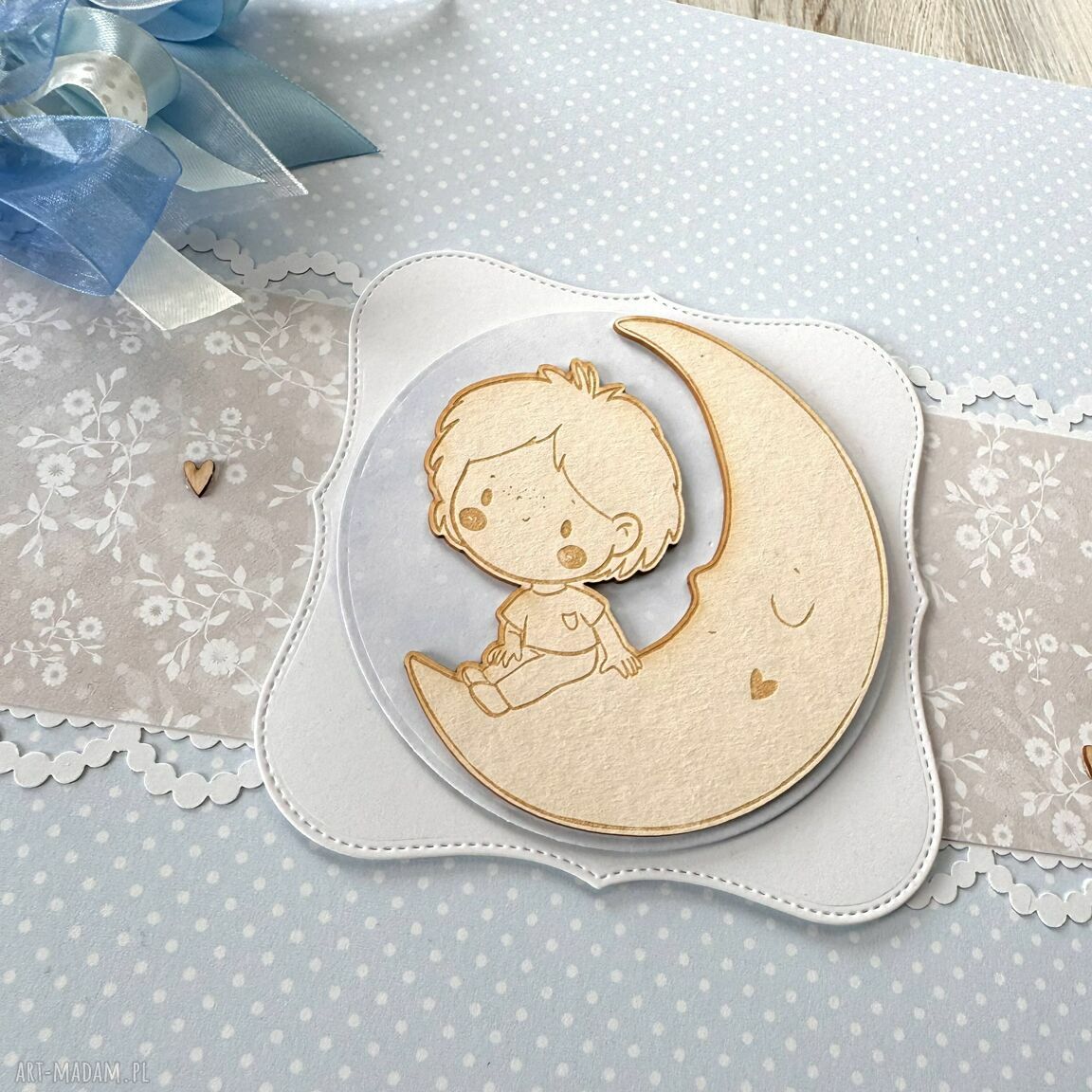 Album dla chłopca chrzest prezent roczek piękny delikatny który