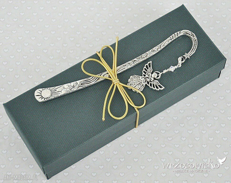 Anioł ażurowy zakładka pudełku książki anioły prezent elegancka