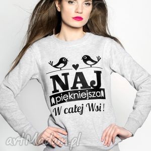 bluza najpiękniejsza w całej wsi lap nas - szare bluzy