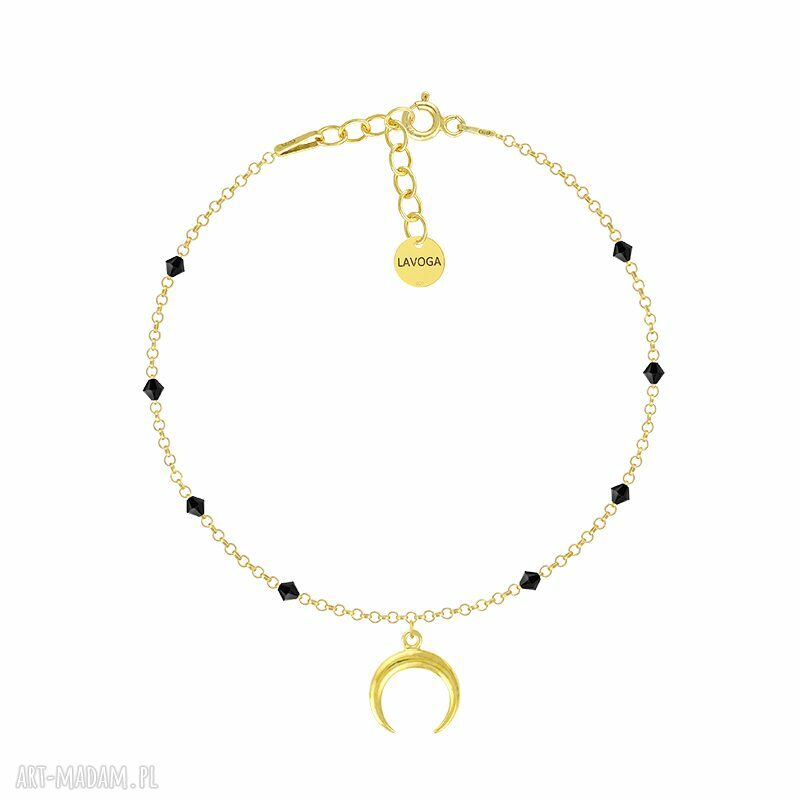 Bransoletka księżycem swarovskim cosmic księżyc srebro pozłacane