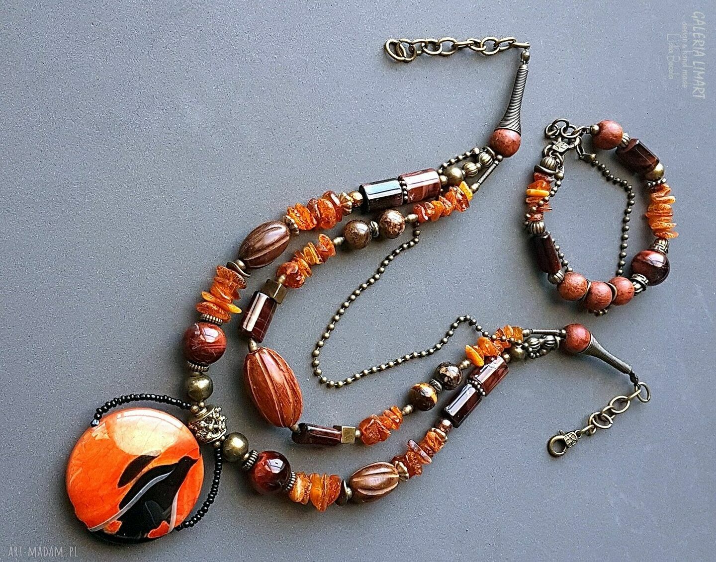 Boho bransoletka z minerałów - unikatowy prezent handmade