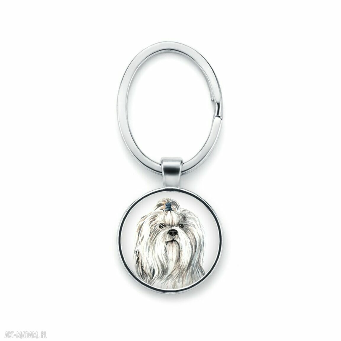 Prezentowy brelok z grafiką Shih Tzu - oryginalny dodatek na klucze