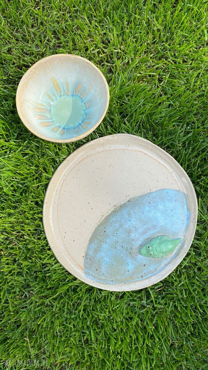 Ceramiczny zestaw do matchy i kawy - czarka z krokodylem
