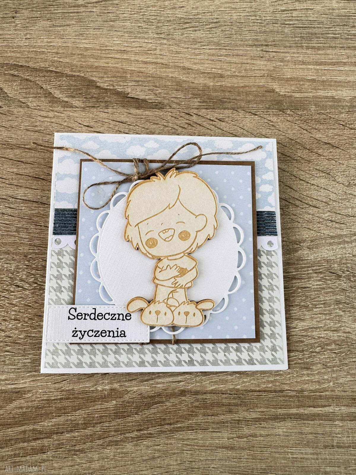 Kartka urodziny roczek babyshower prezent dla dchłopca chrzest