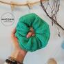 handmade ozdoby do włosów scrunchie premium pure cotton (zielony opal)
