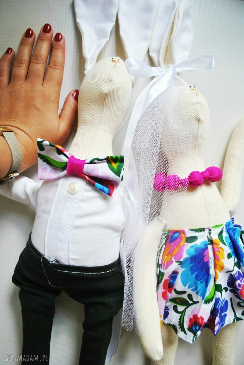 Prezent dla pary młodej - Szmaciankowa Para Młoda handmade