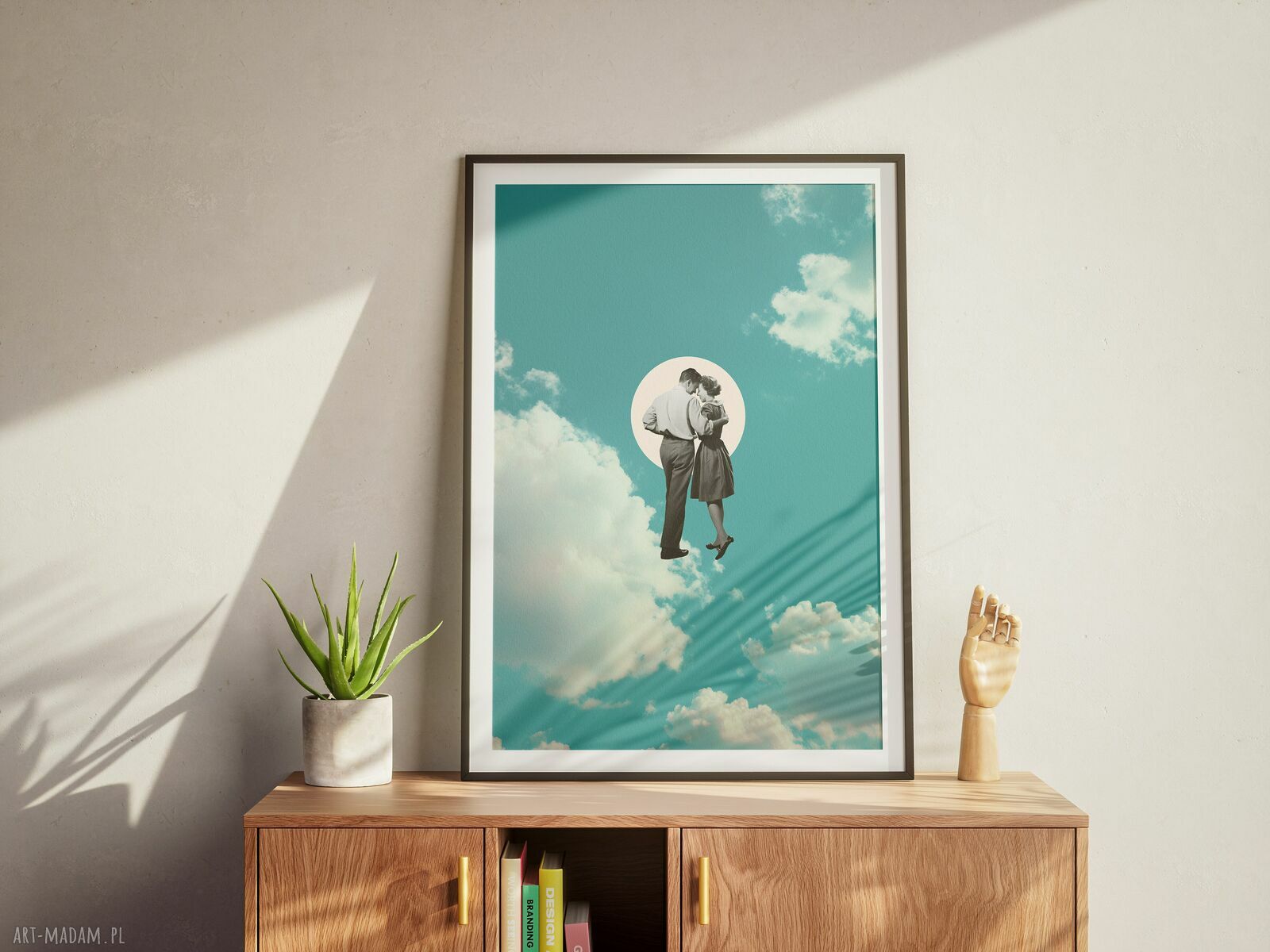 Plakat Zakochana para - kolaż minimalistyczny A3 29,7x42 cm