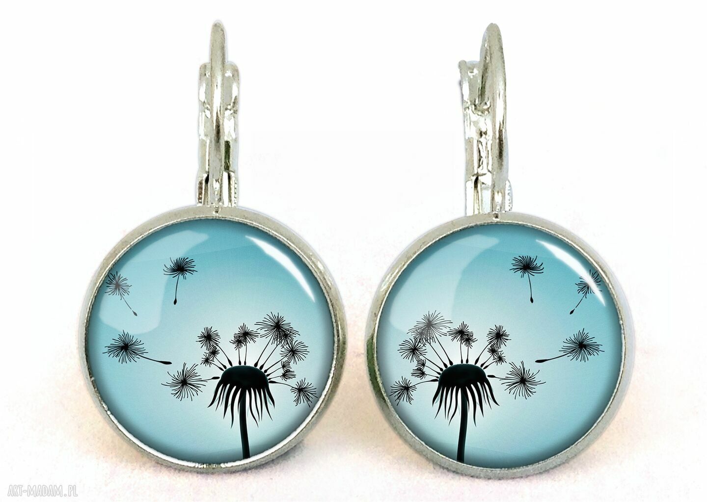 Dmuchawiec małe kolczyki wiszące prezent dmuchawcem wiosenne