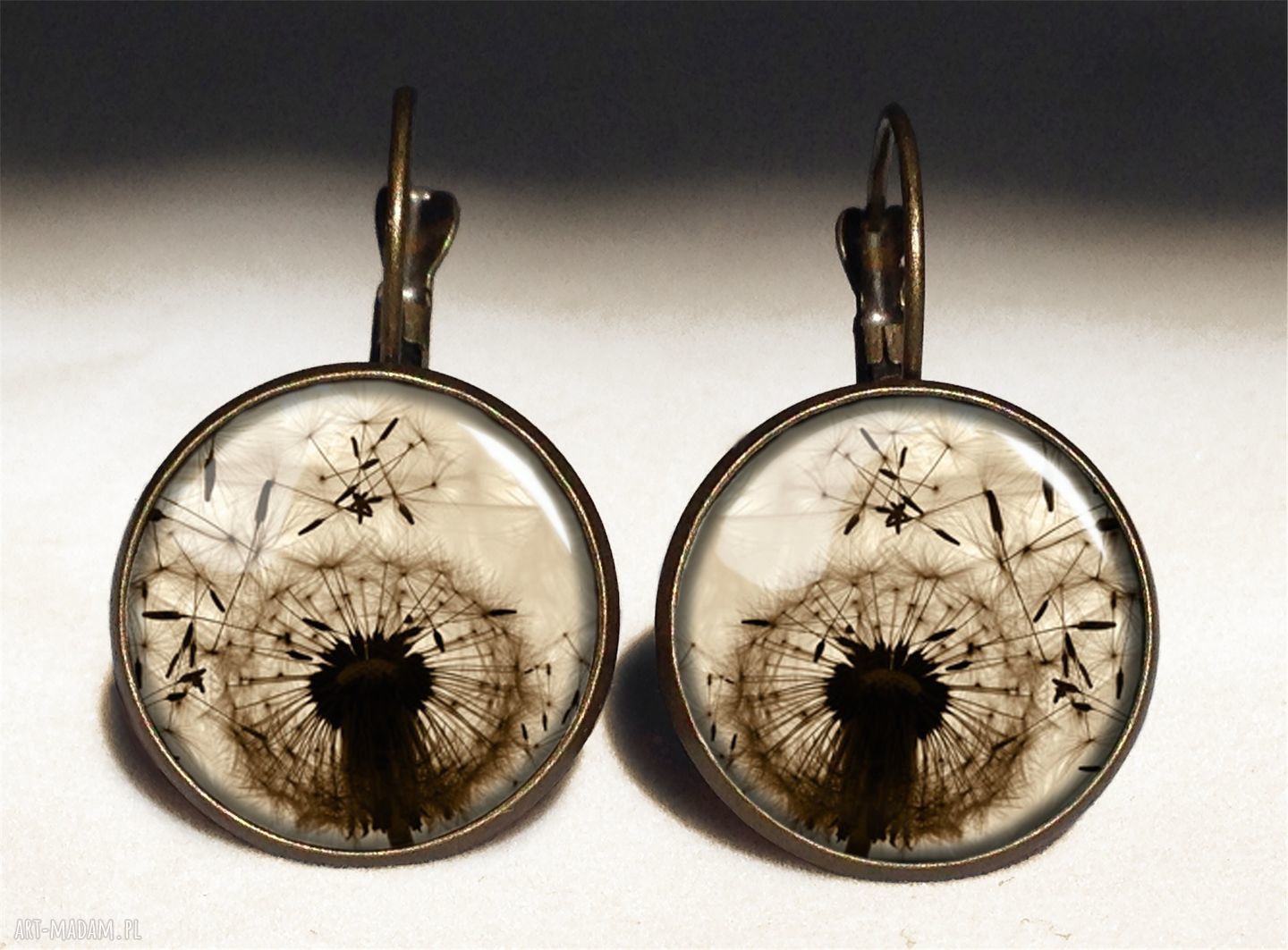 naszyjniki: Dmuchawiec Medalion z łańcuszkiem Ręcznie wykonane