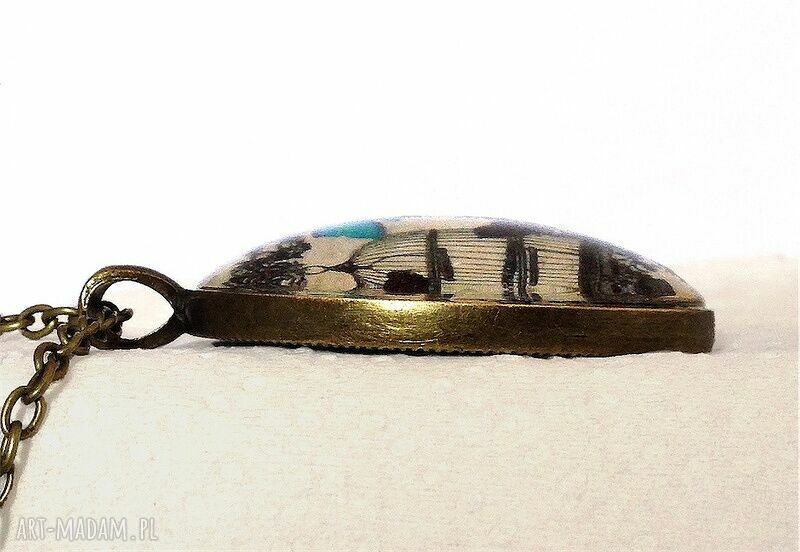 naszyjniki: Dont Open Owalny medalion z łańcuszkiem HandMade