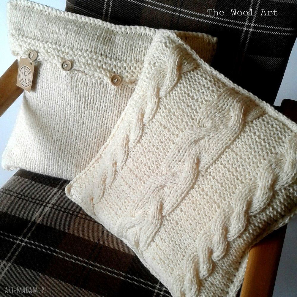 poszewka poduszka dom łóżko prezent dziergane