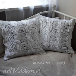 dziergane poszewki zamówienie p aneta the wool art - białe