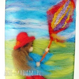 dziewczynka w czerwonym kapeluszu - obraz z kolekcji die - dekoracja, latawiec