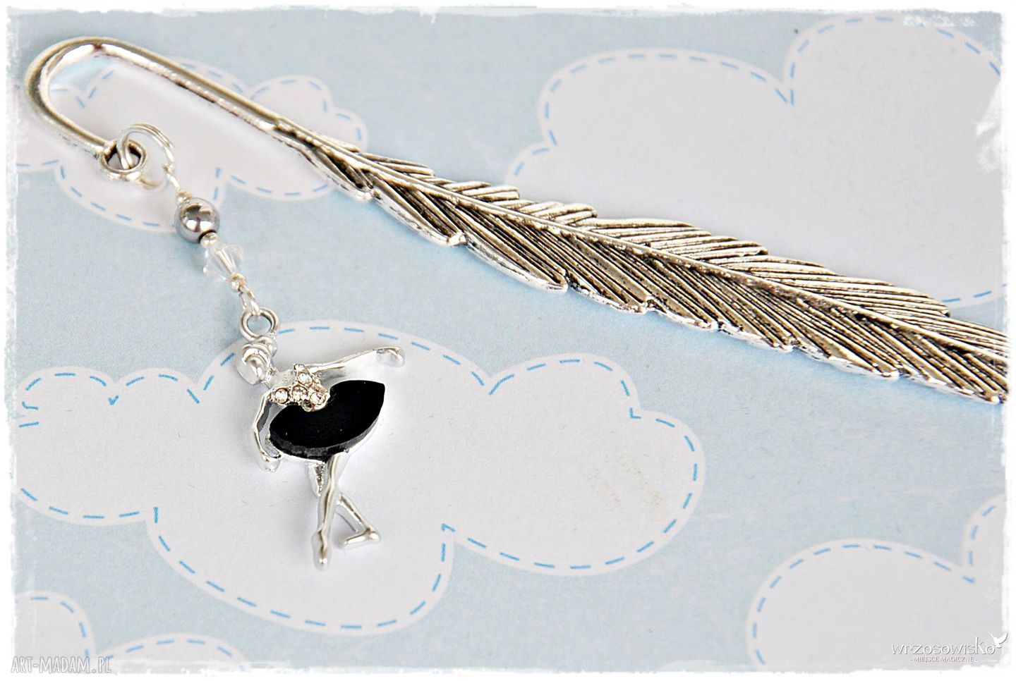 Elegancka Baletnica zakładka do książki Handmade