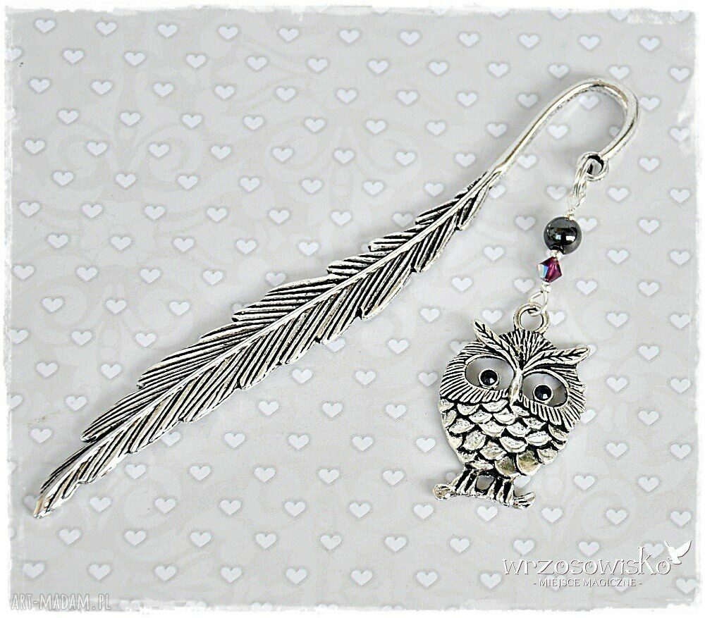 Elegancka zakładka z sową Hand Made