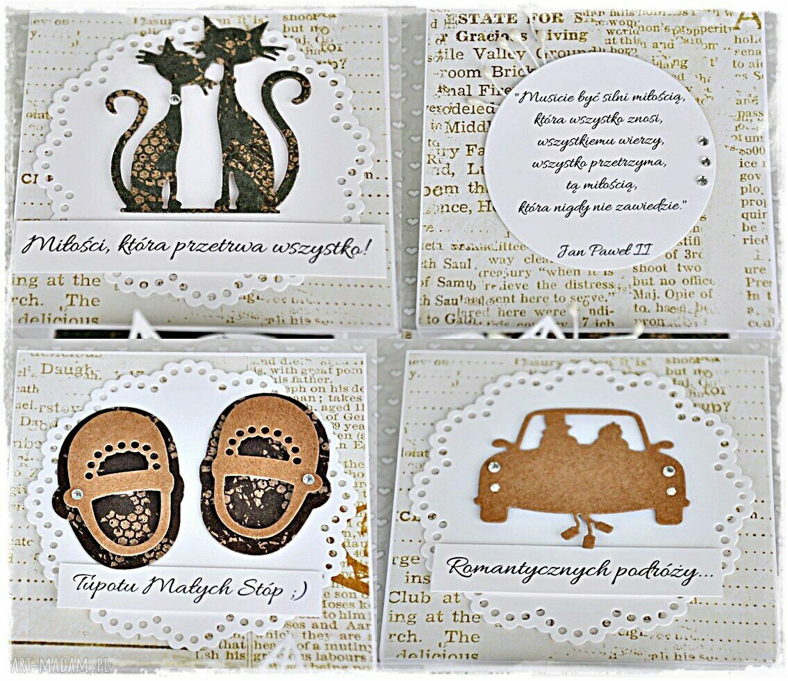 Elegancki exploding box na ślub HandMade