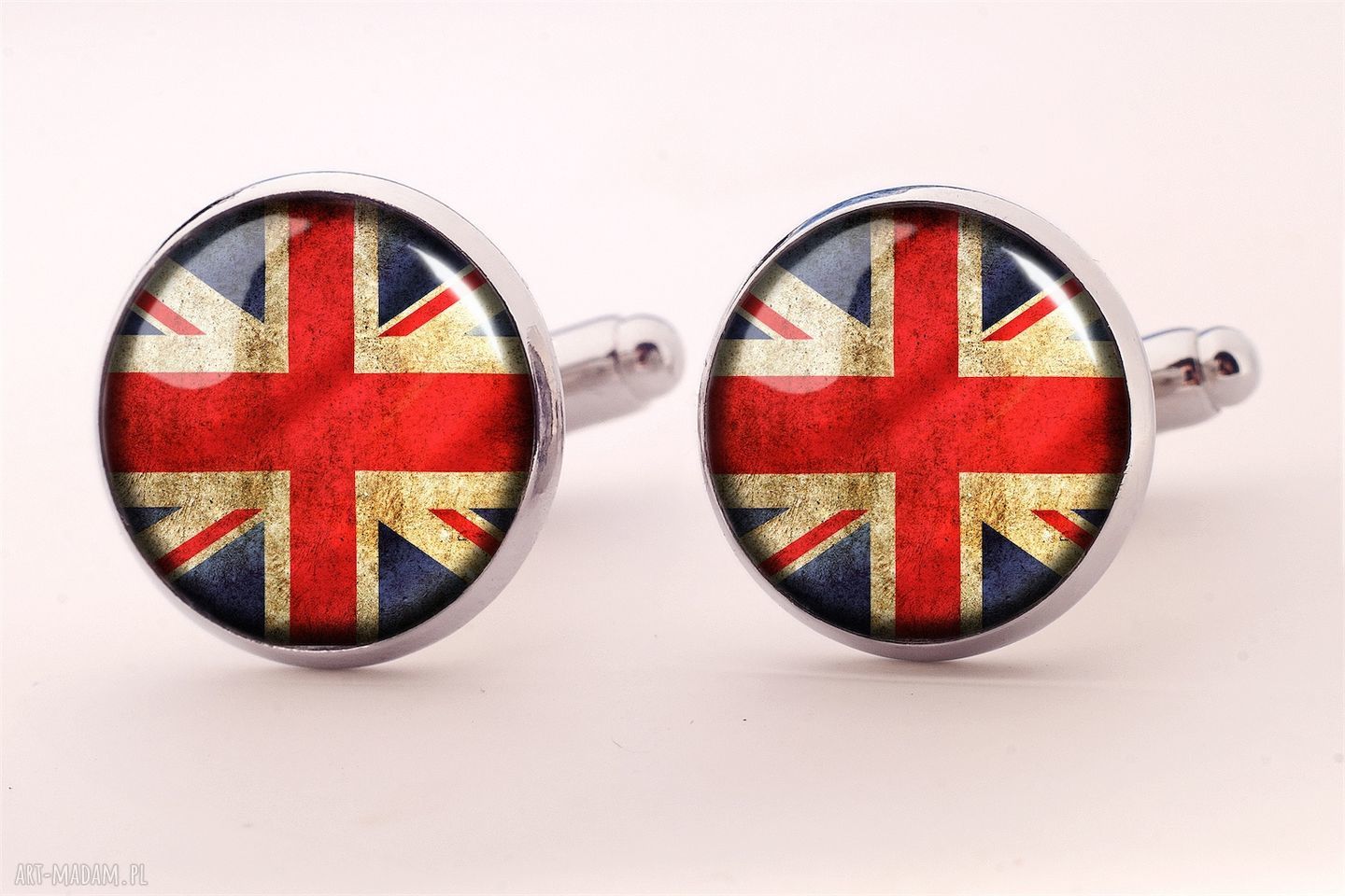 Spinki do mankietów Flaga UK Eggin Egg - szkło powiększające