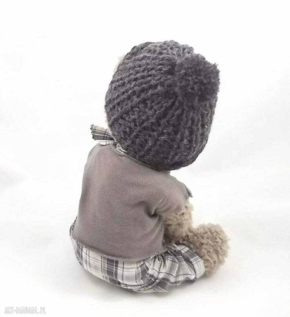 Miś szydełkowy na zamówienie dla dziecka - ruchome rączki i nóżki (ok. 35 cm)