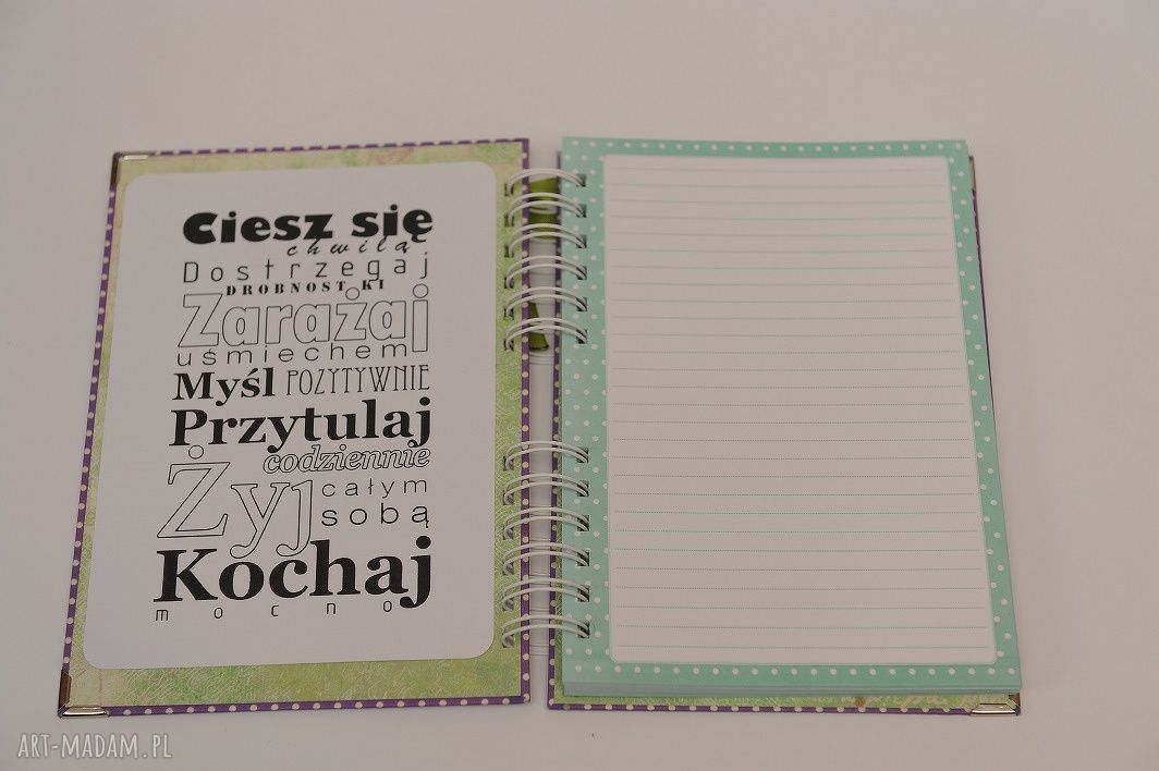 Dziennik wdzięczności A5 - scrapbooking notes personalizowany imieniem