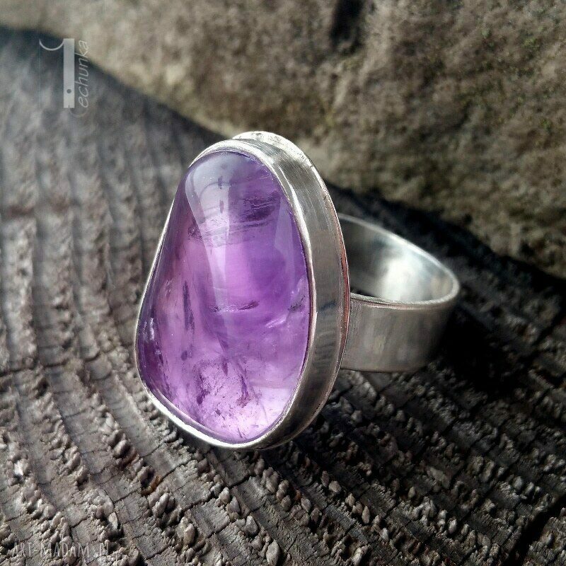 pierścionki: Kandela srebrny pierścień z ametrynem ręcznie robione