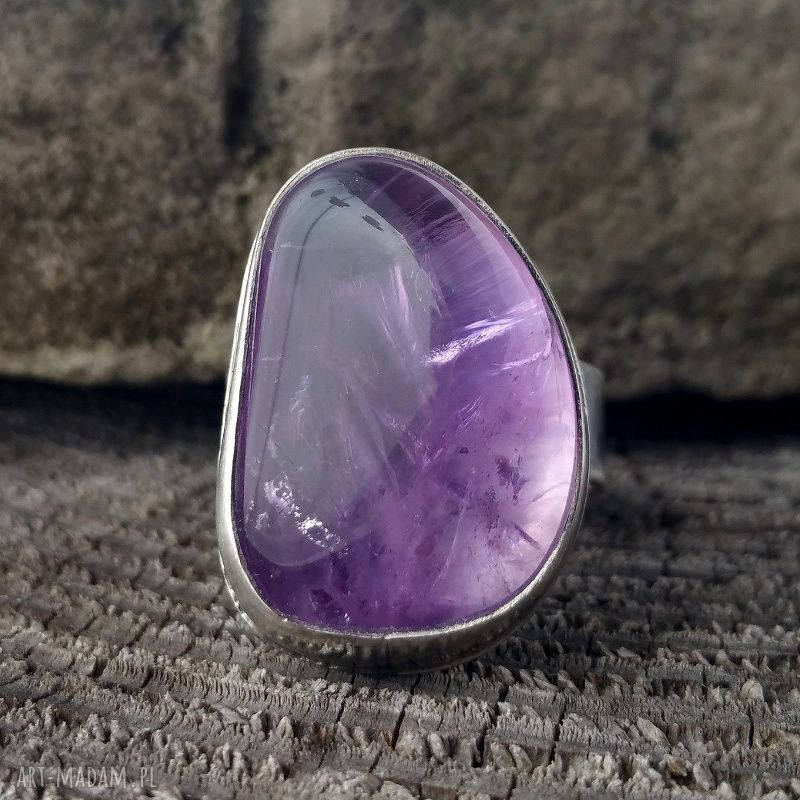 pierścionki: Kandela srebrny pierścień z ametrynem ręcznie robione