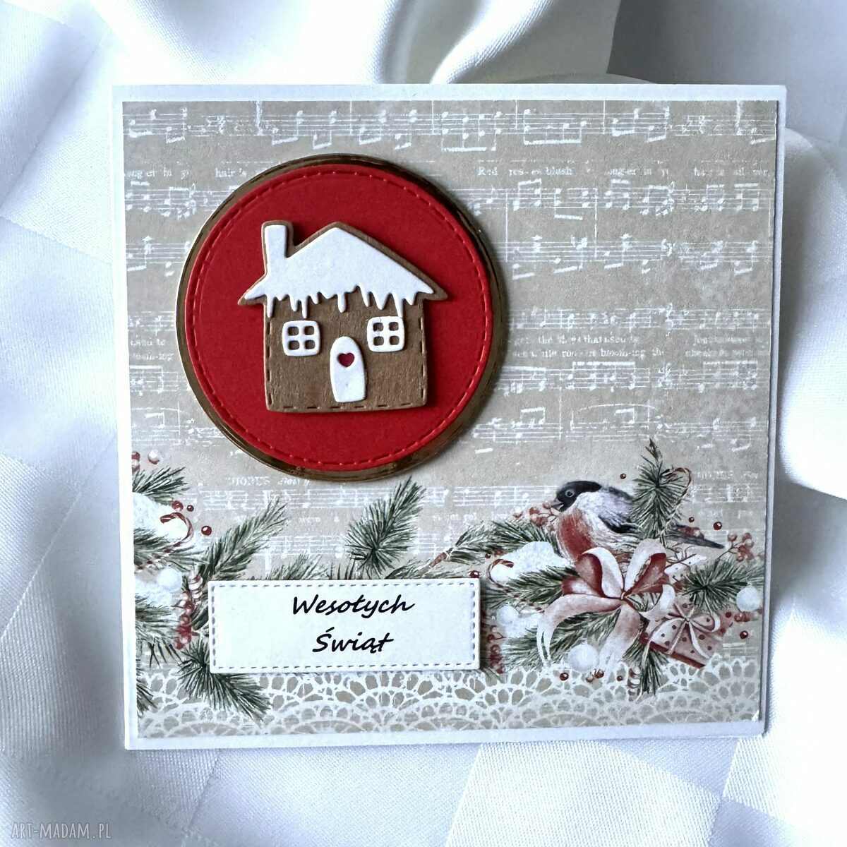 pomysły na prezenty na święta: Kartka na Boże Narodzenie Święta Świąteczna Ręcznie zrobione