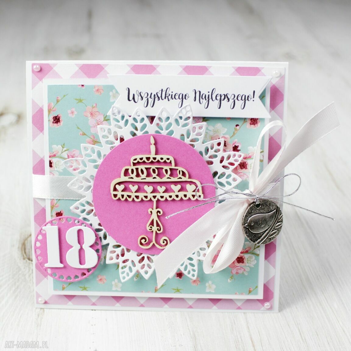 scrapbooking kartki: Kartka na osiemnaste urodziny 18 Handmade