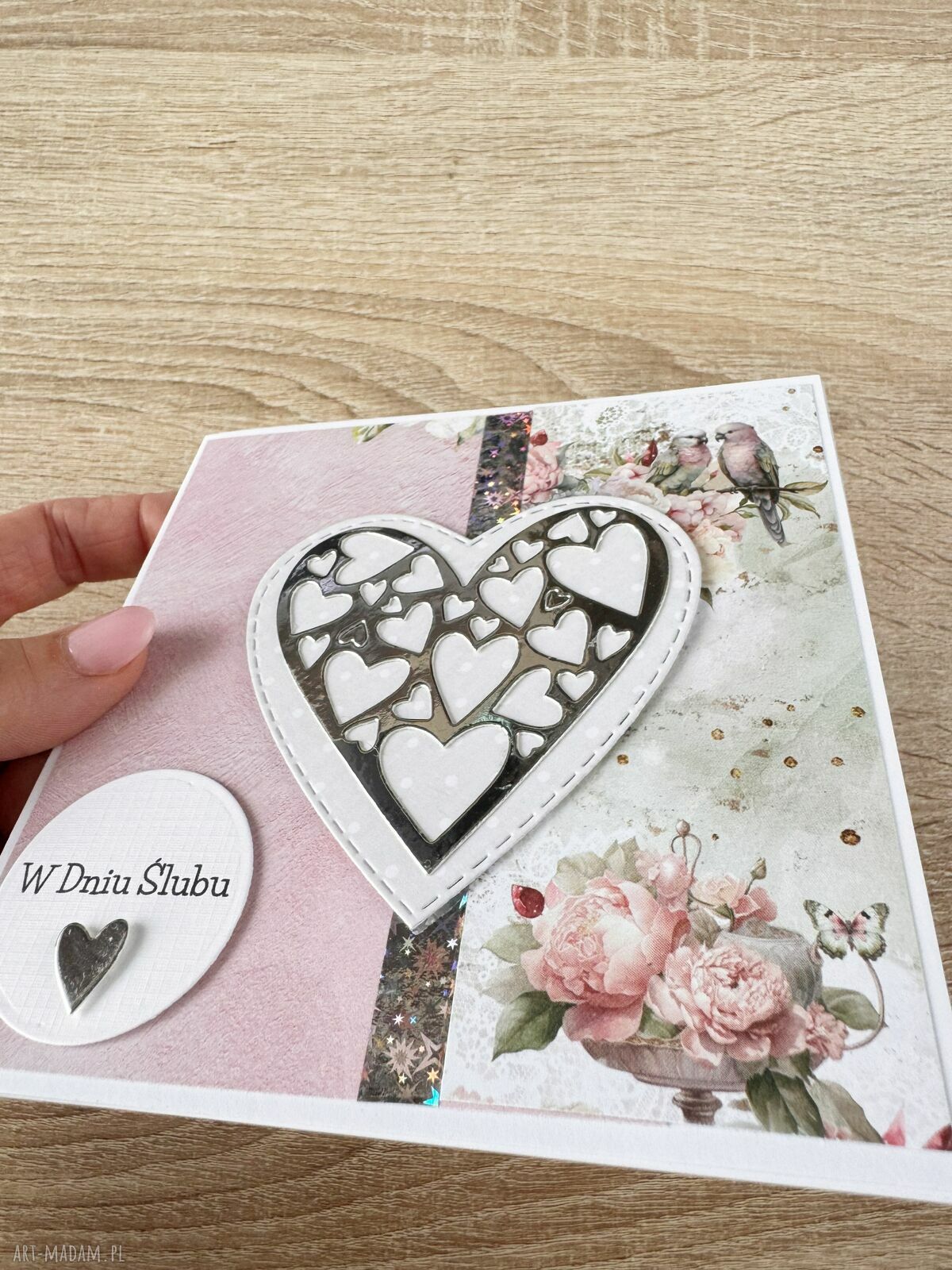 kartki: Kartka na ślub wesele rocznicę gratulacje ręcznie wykonane