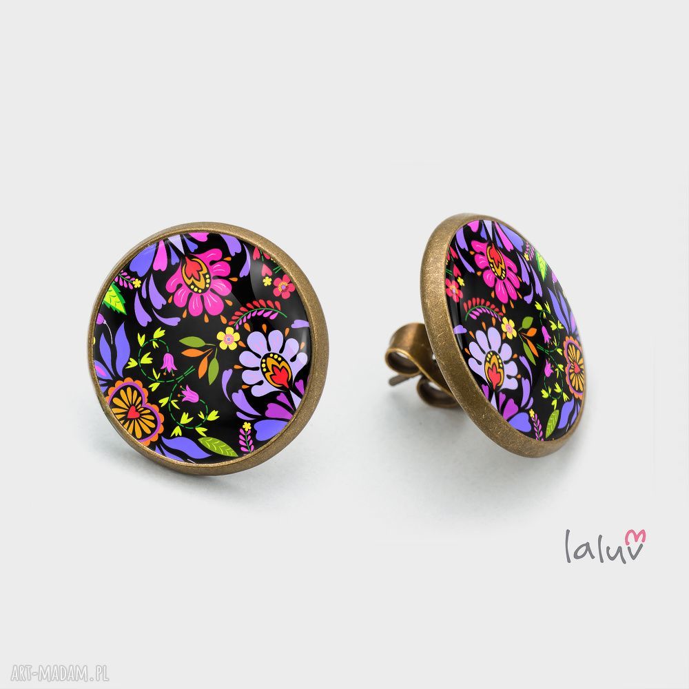Kolczyki sztyfty Flower Power - souvenir kwiatów