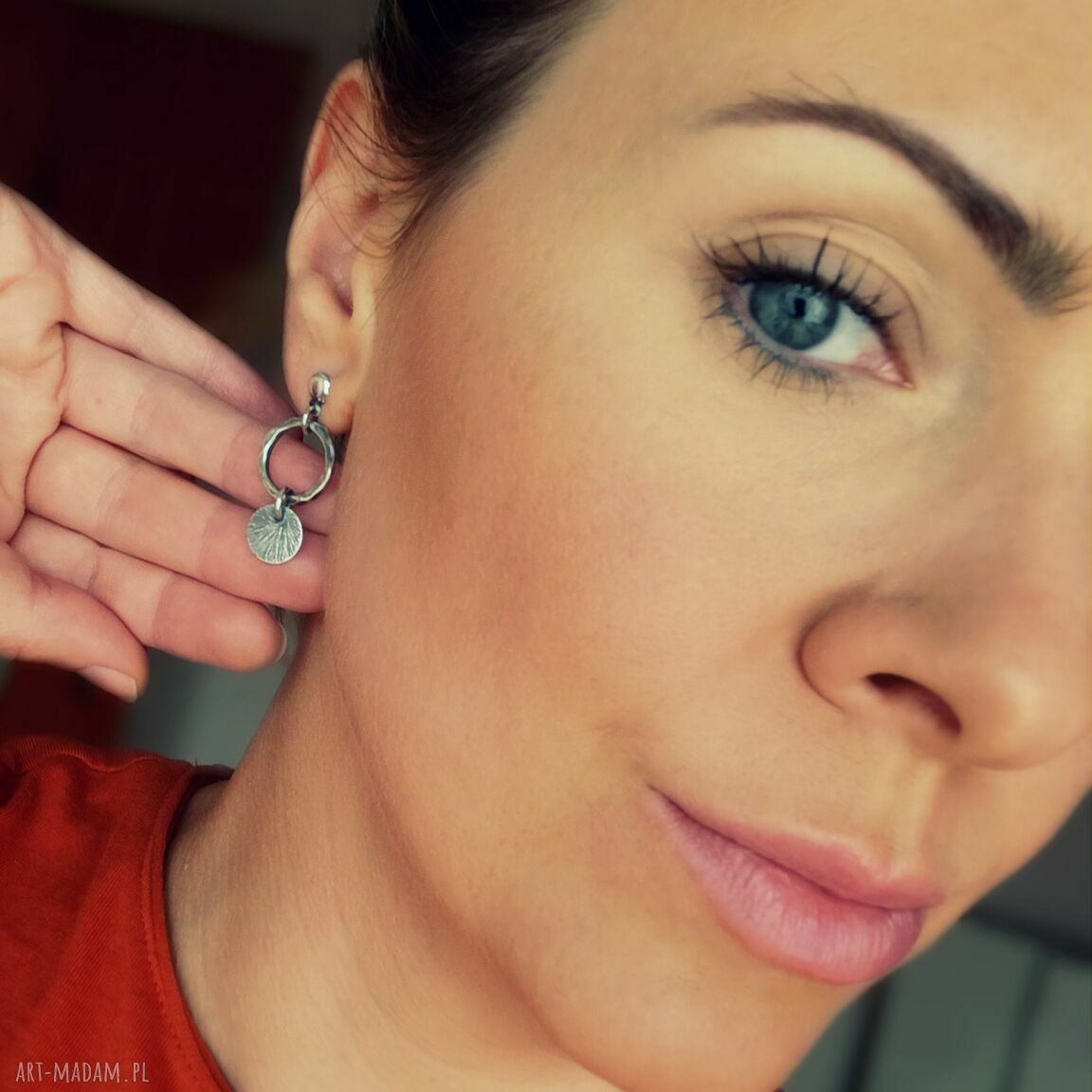 kolczyki: Kolczyki wiszące srebro 925 codzienne, nowoczesne. Ręcznie wykonane