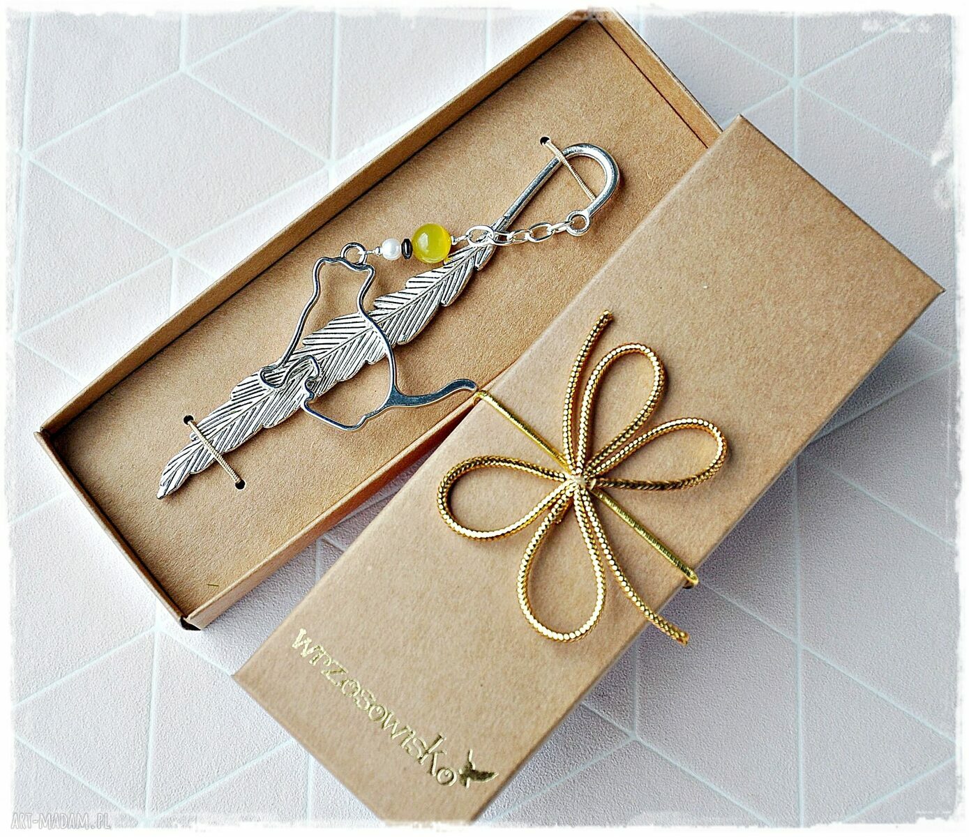 Kotek zakładka do książki Handmade