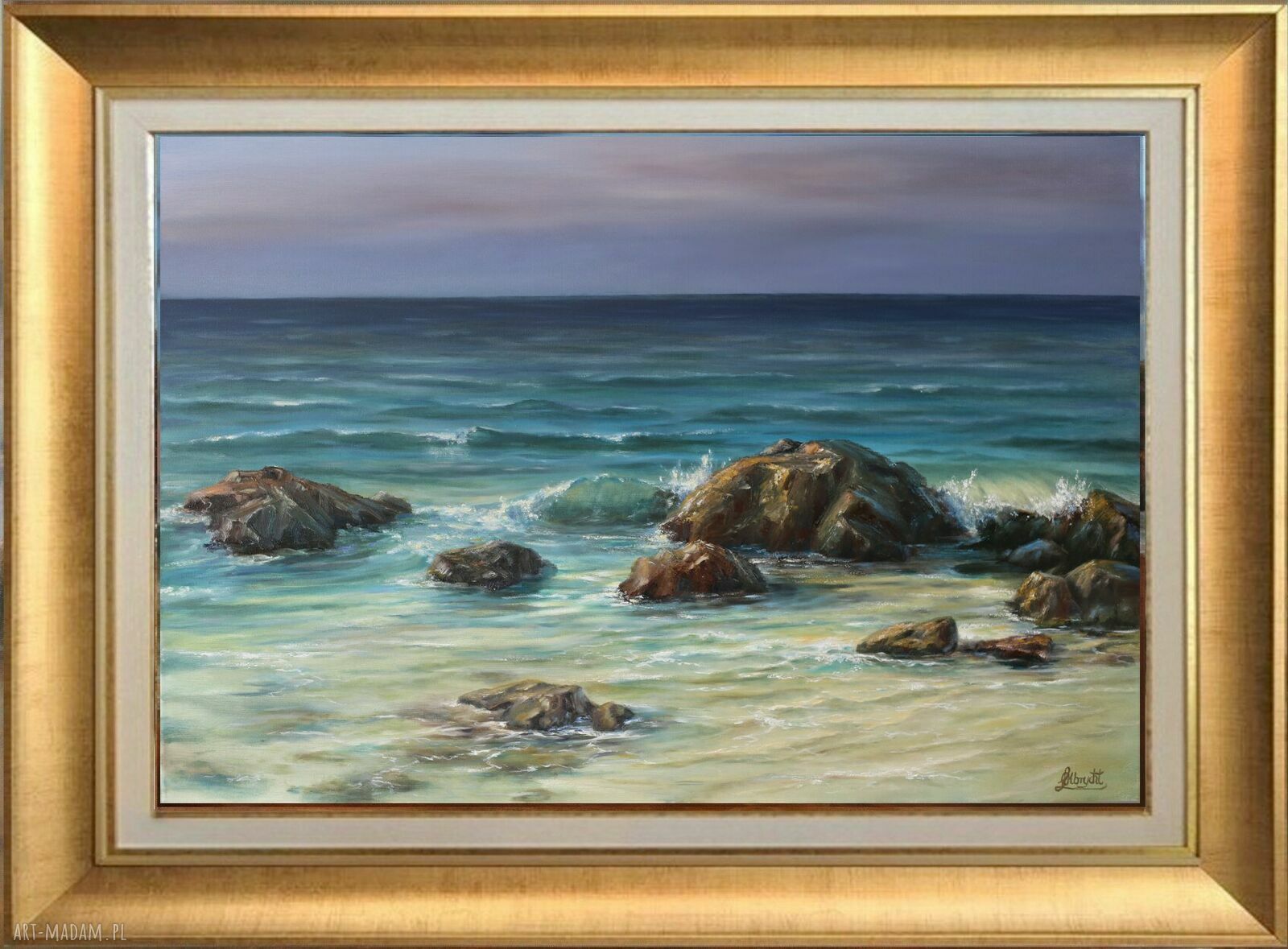 Morze - ręcznie malowany obraz olejny na płótnie 60x90 cm